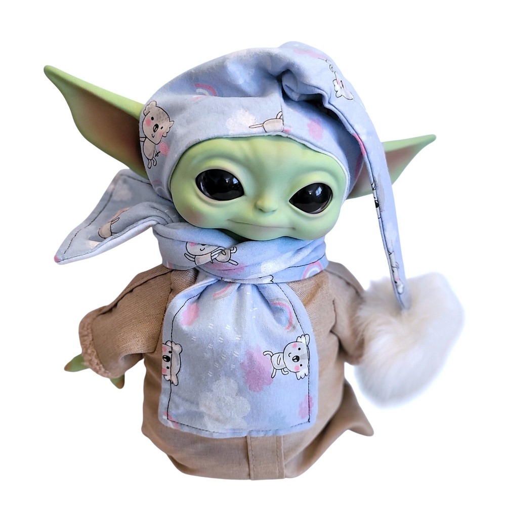 Koala Bear Hat and Scarf for 11" Baby Yoda Grogu dolls Rainbow Pastel Wizard Cap